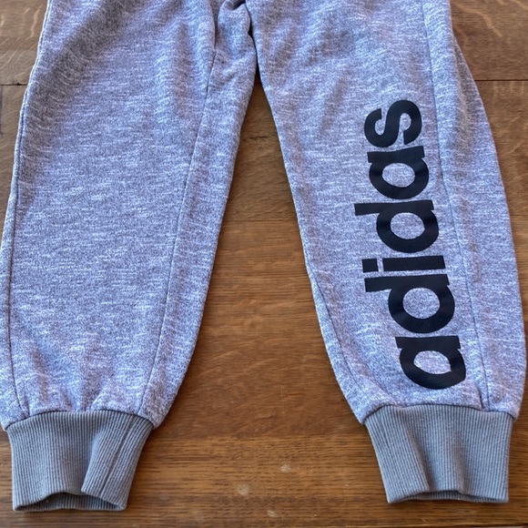 Adidas Gray Joggers with Black adidas lettering - Picture 3 of 10